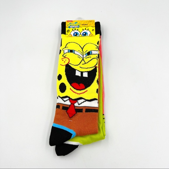 Nickelodeon Other - New Men’s Nickelodeon SpongeBob SquarePants Patrick Star Faces Crew Socks 6-12